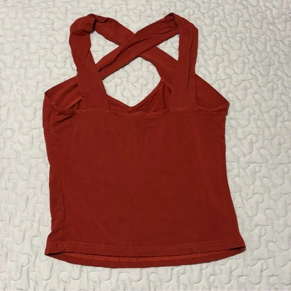 SHEIN Rust Cross-Front Top - Picture 7 of 10